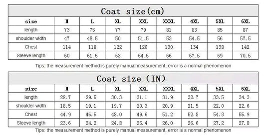 Plus Size Men's Winter Jacket